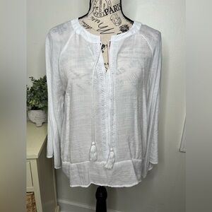 Brand New-Counterparts Tassel & Lace Top